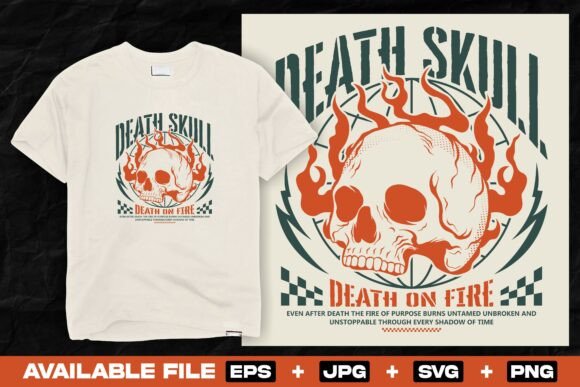 Burning Skull Urban Streetwear Design