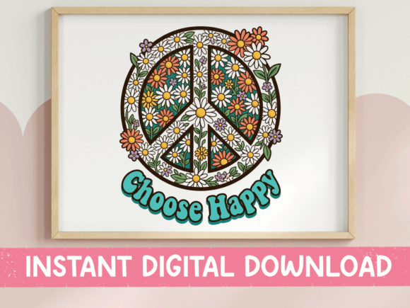 Choose Happy Floral Peace Sign Review
