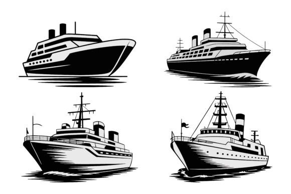 Luxury Cruise Ship Silhouette Vector Review