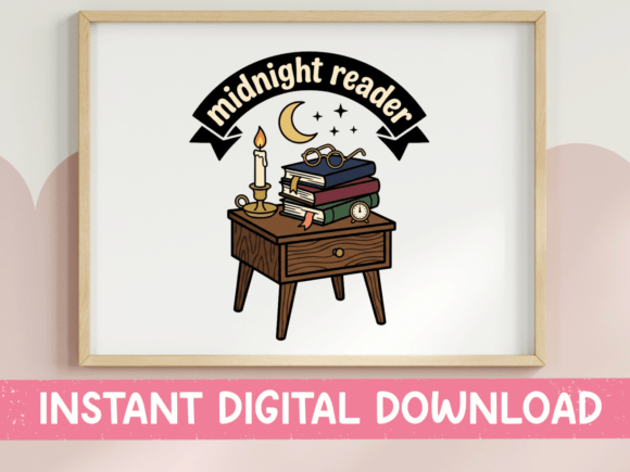 Midnight Reader Book Stack Nightstand