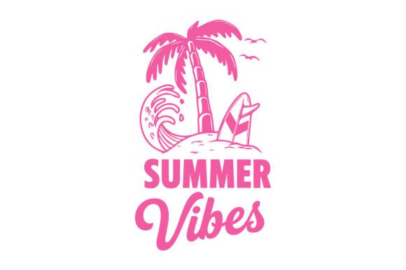 Summer Vibes Palm Tree Surf Beach Pink Review