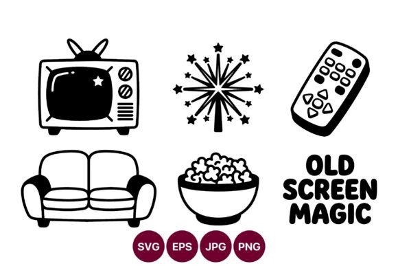 Vector Art Line Drawing Old Screen Review