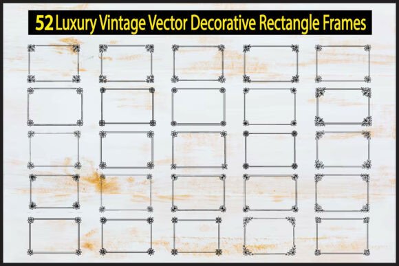 Vintage Vector Decorative Rectangle Fram Review